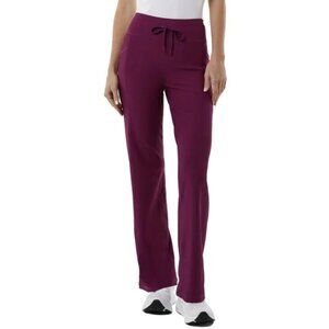 NEW 32 Degrees Cool Women's L Active Flare Pants Purple Ribbed Yoga